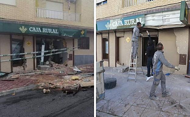 Arrancan un cajero con una excavadora en un pueblo de Granada: «Creíamos que era un terremoto»