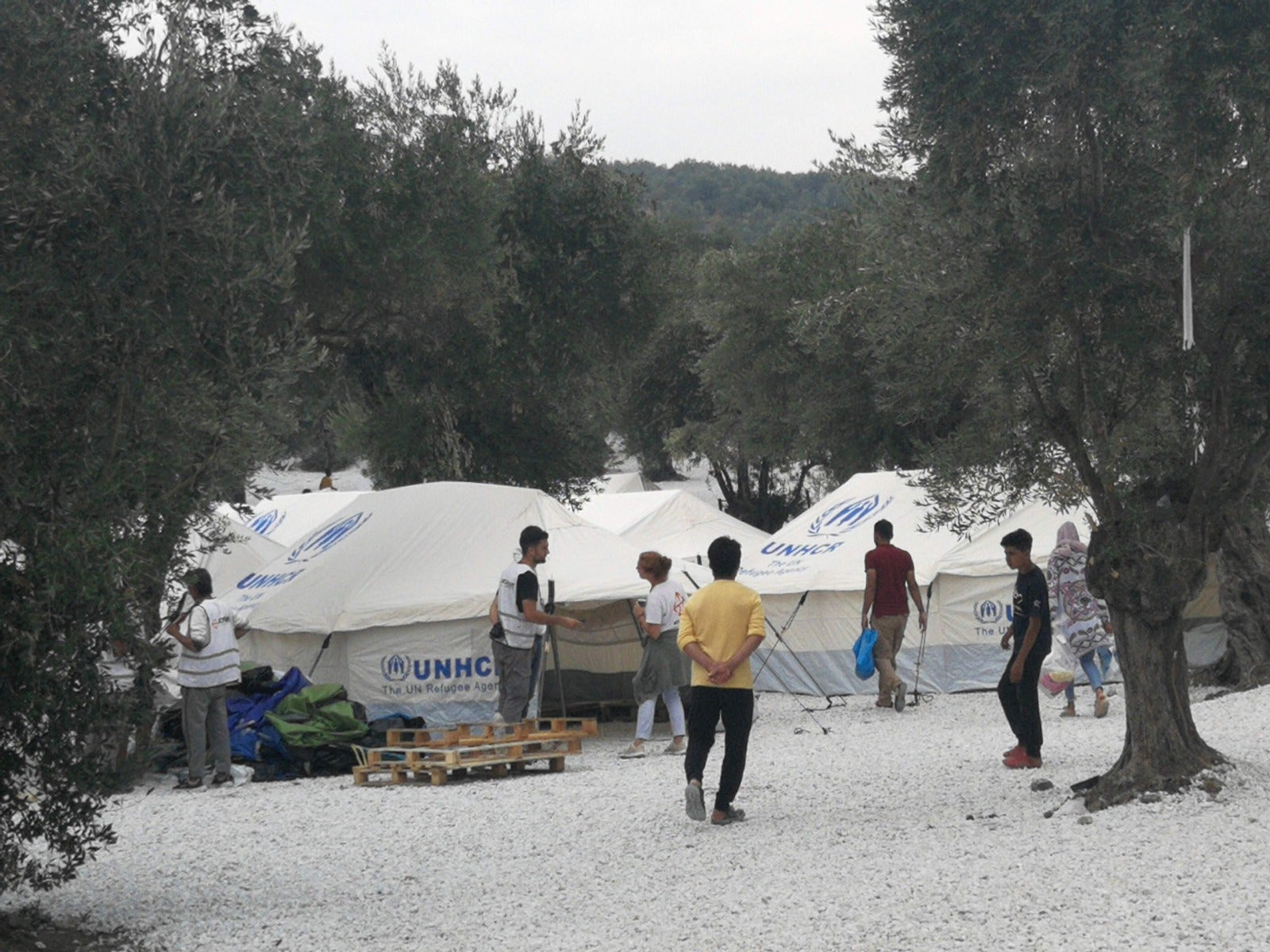 Mercedes, que ha pasado tres meses en Grecia, recoge ahora alimentos y productos de higiene para enviarlos a una oenegé local