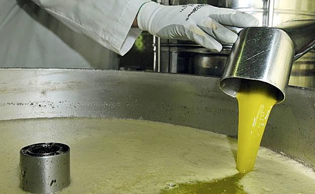 Extracción del aceite de uno de los silos de almacenaje en una almazara de la localidad de Escañuela, en una imagen de archivo. 