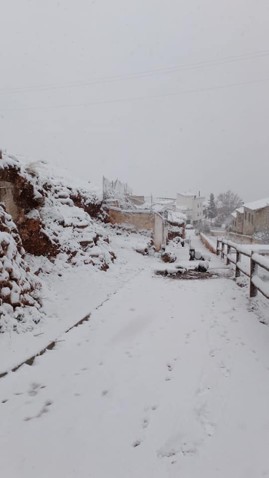 Jaén capital y su provincia se visten de blanco este lunes por el temporal.