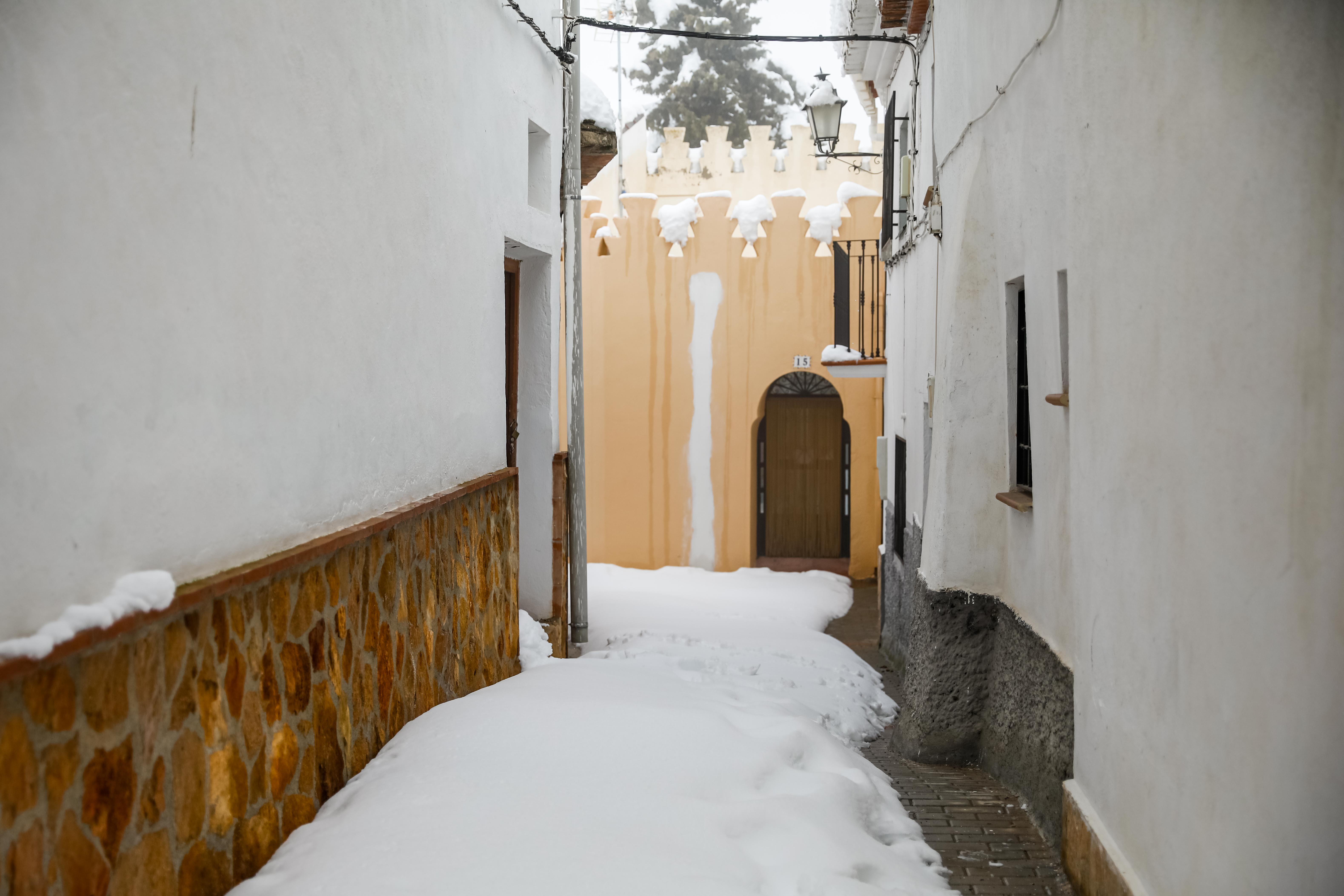 Son los propios vecinos los que arriman el hombro para abrir senderos en los muros de nieve,que ha dejado estampas para el recuerdo