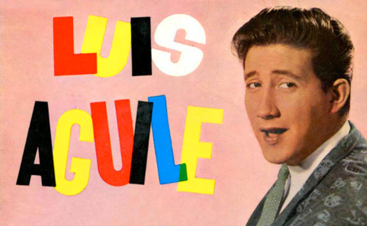 Detalle de la portada de un disco de Aguilé, años 60.