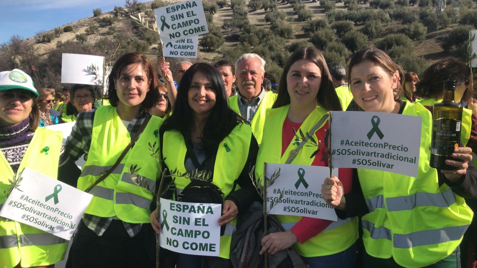 Miles de trabajadores del sector del olivar se han manifestado en toda la provincia de Jaén