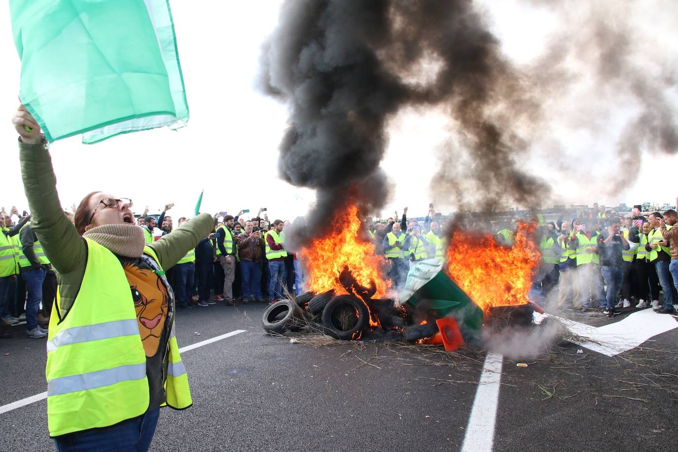 Miles de trabajadores del sector del olivar se han manifestado en toda la provincia de Jaén