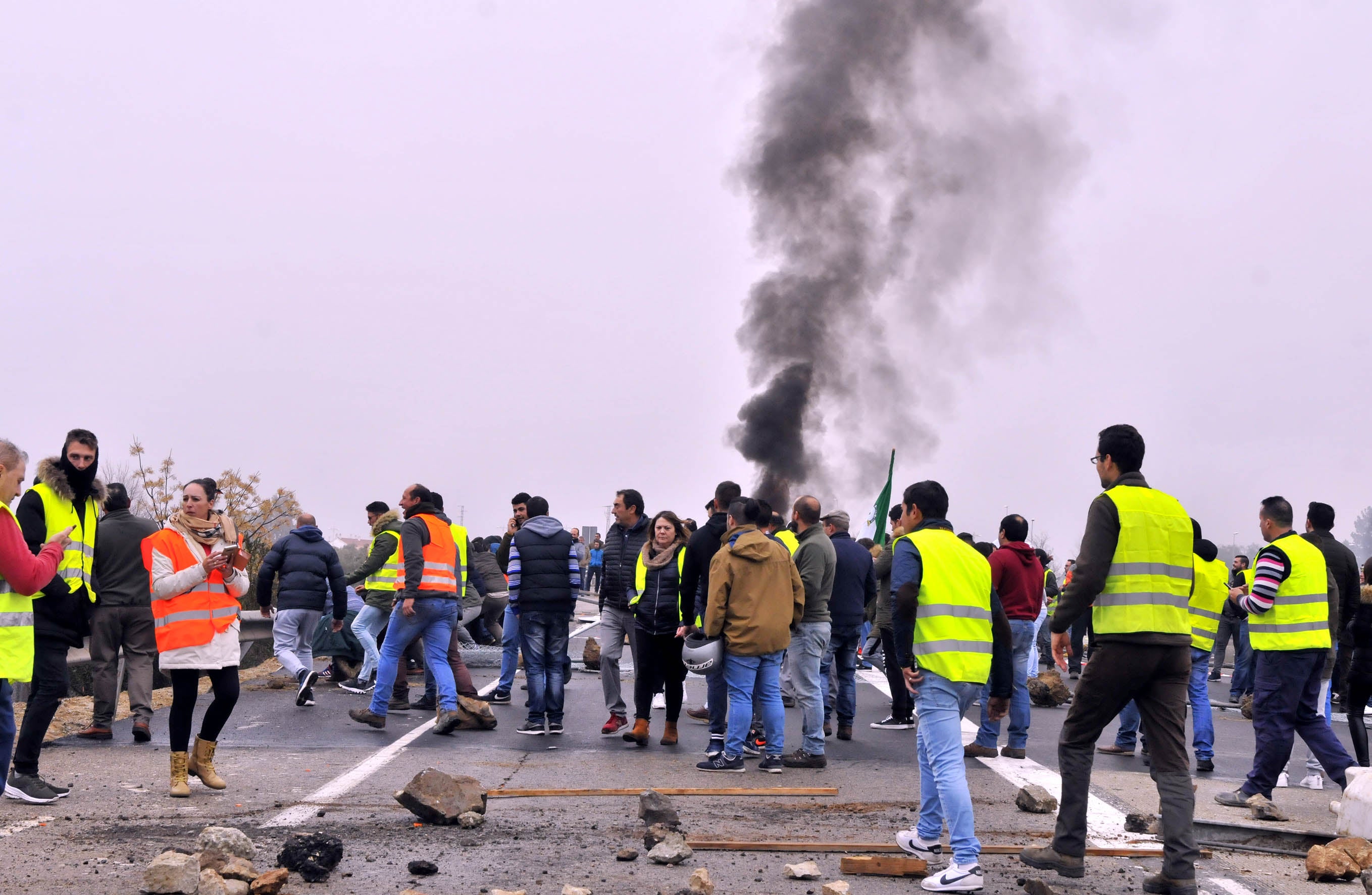 Miles de trabajadores del sector del olivar se han manifestado en toda la provincia de Jaén
