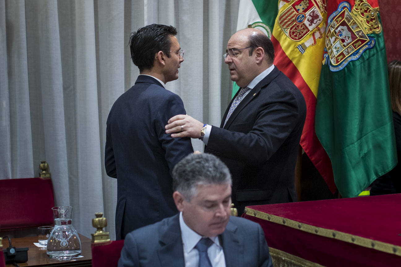 El mandatario popular ha anunciado su salida de la dirección del partido a nivel provincial en el pleno ordinario del Ayuntamiento de Granada 