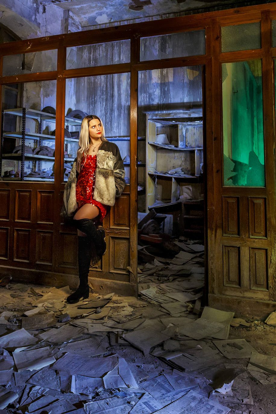 Imagen de 'light painting' hecha por Ramón Martín