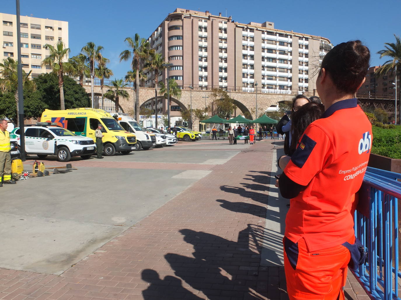 El Parque de las Almadrabillas acoge un multitudinario acto conmemorativo del Día Europeo del Servicio de Emergencias