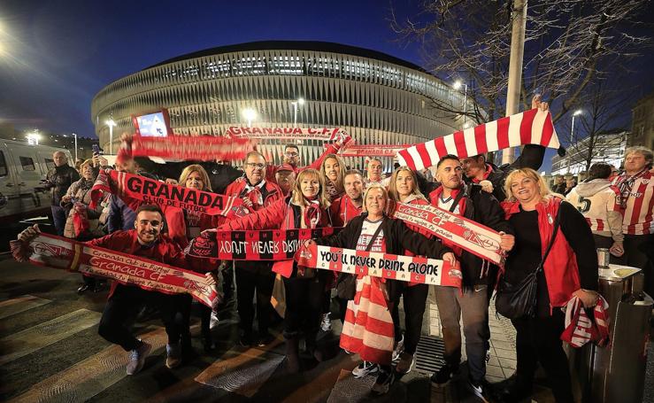 Encuéntrate en San Mamés: la afición del Granada invade Bilbao