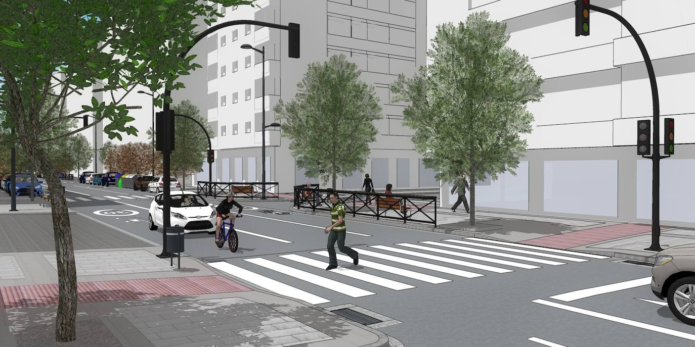 Los trabajos en los 1,7 kilómetros an desde el extremo de Jardín de la Reina, la calle Palencia, la avenida de Barcelona y Don Bosco