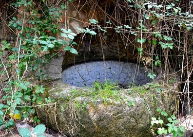 Imagen secundaria 1 - La alberca de Bolones; estado de la fuente de Los Peñoncillos antes de la limpieza; alberca de Los Peñoncillos tras el desbroce de sus laterales 