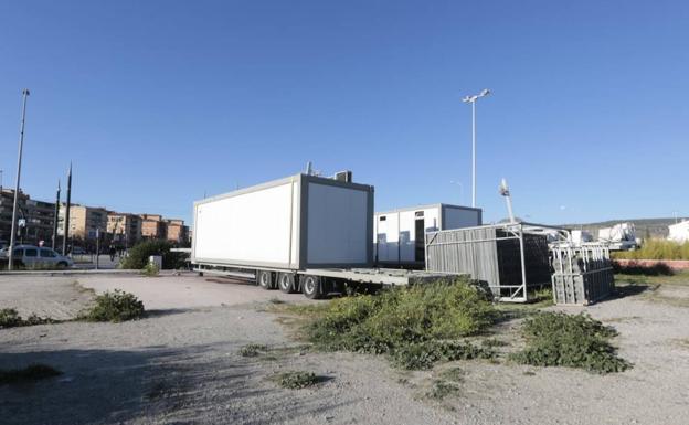 Momento en el que desmontan la instalación. 