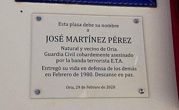 Placa conmemorativa.
