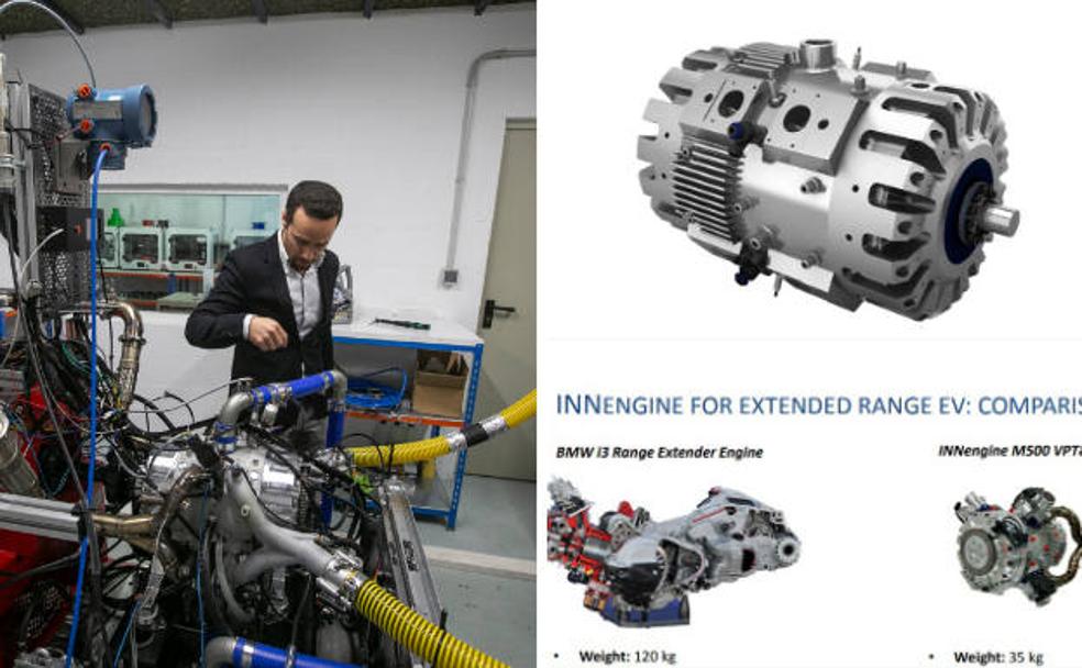 Juan Garrido realiza una prueba en la central de INNengine, en Granada. Diseños e imágenes del motor. 