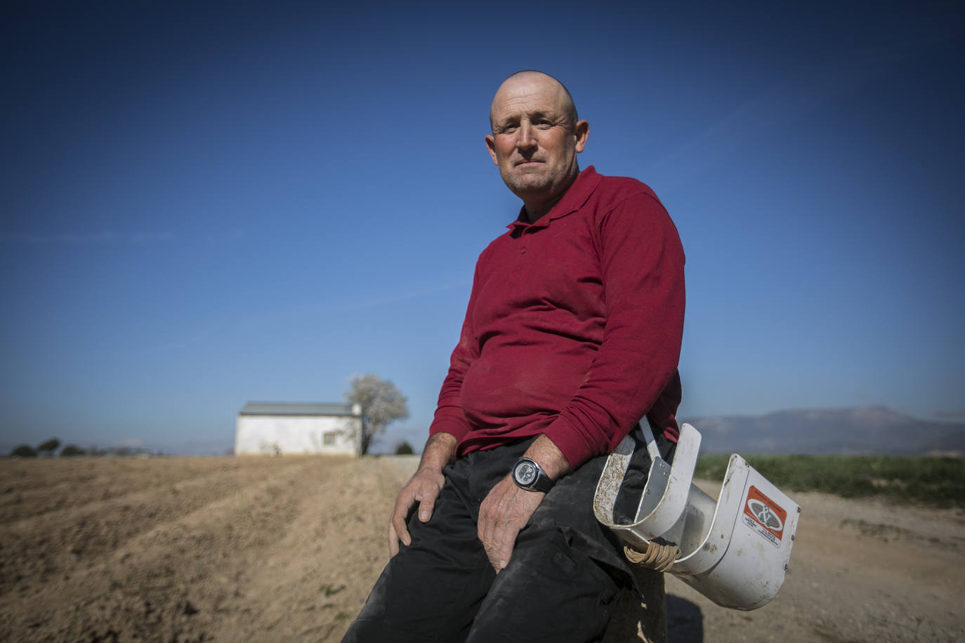 Este agricultor cultiva 400 majales (20 hectáreas) de espárragos entre Láchar y Valderrubio. «Si esto no cambia mucho;en cuanto ponga orden en las pólizas, me retiro», asegura 