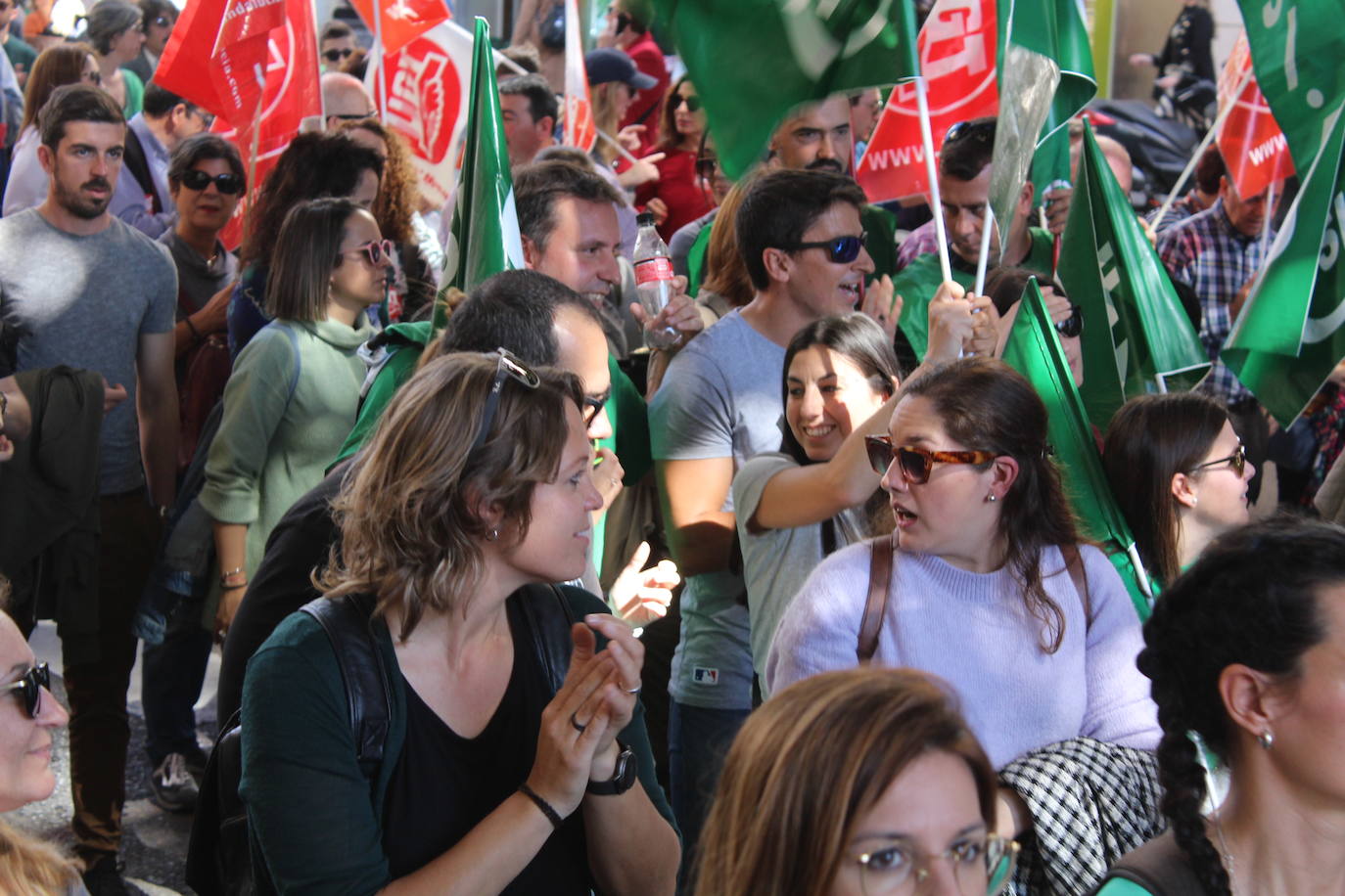 Un millar de manifestantes se han echado a la calle contra el decreto de escolarización. 
