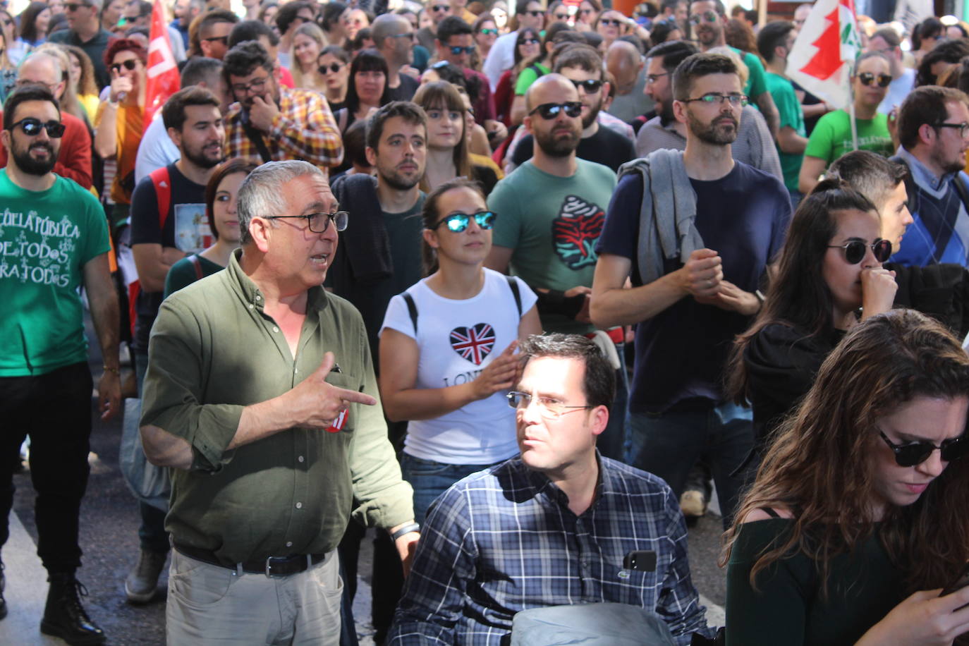 Un millar de manifestantes se han echado a la calle contra el decreto de escolarización. 