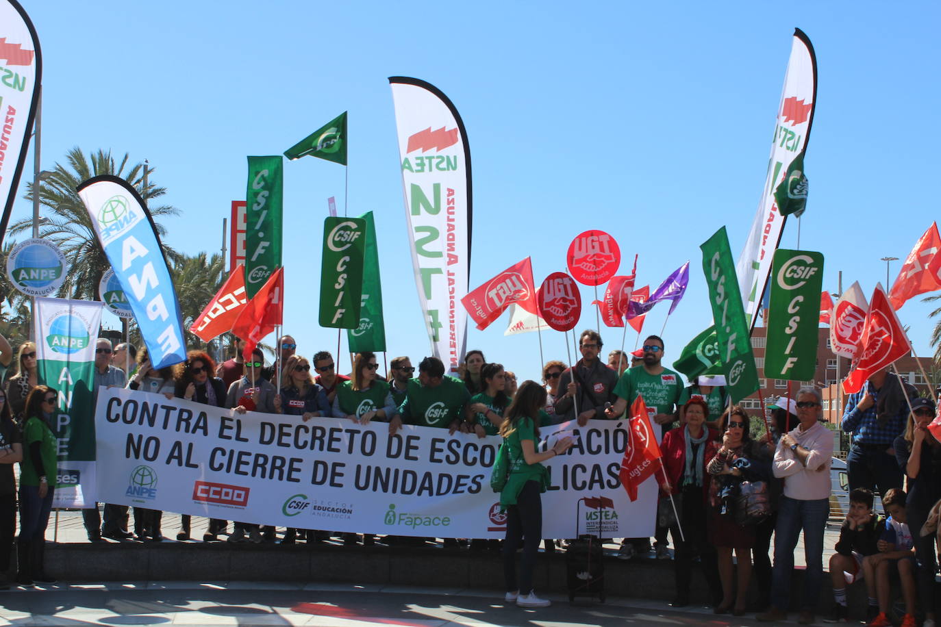 Un millar de manifestantes se han echado a la calle contra el decreto de escolarización. 