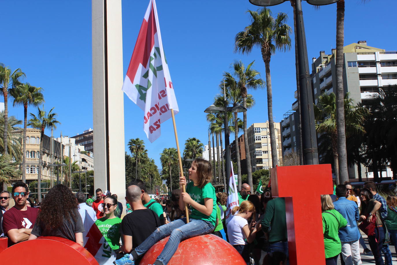 Un millar de manifestantes se han echado a la calle contra el decreto de escolarización. 