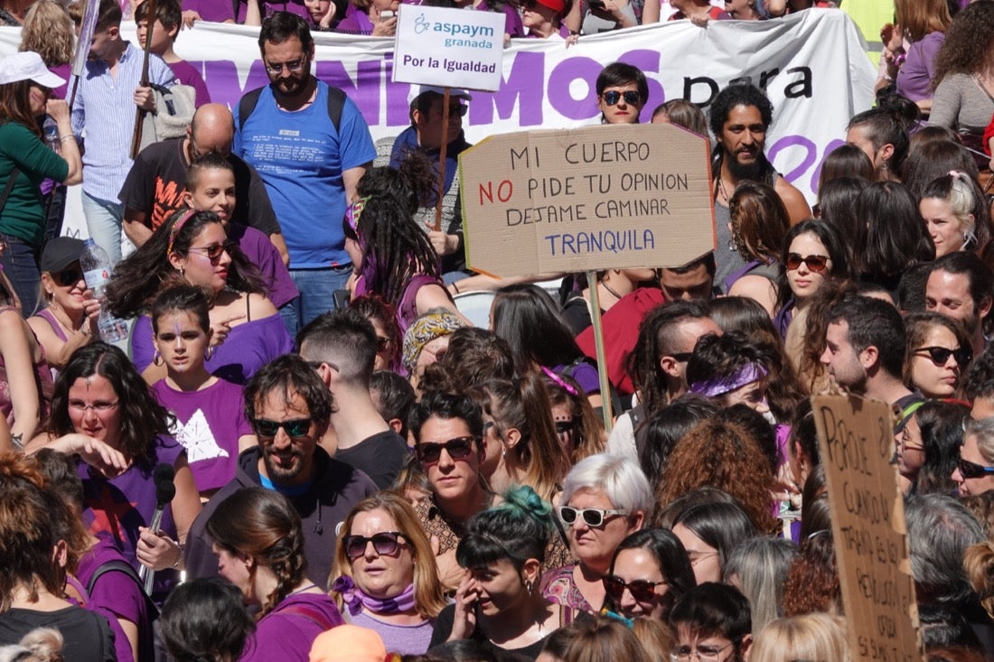 Repaso completo en imágenes a una marcha multitudinaria este Día de la Mujer en Granada