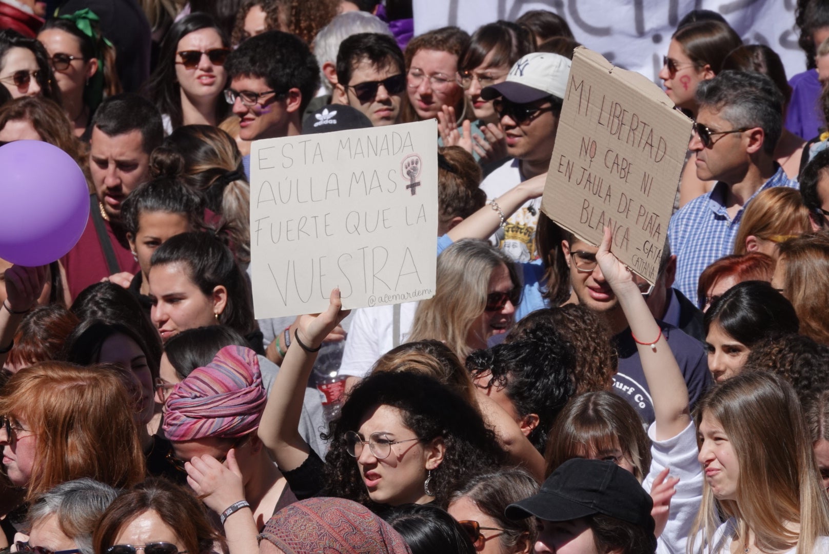 Repaso completo en imágenes a una marcha multitudinaria este Día de la Mujer en Granada