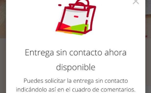 Así te entregarán la comida a domicilio sin contacto con el mensajero