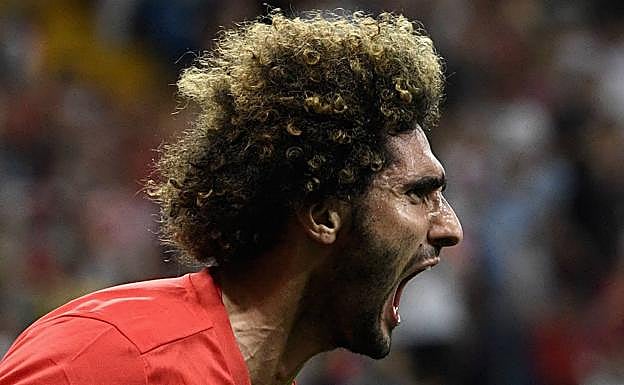 Fellaini, en una imagen de archivo con la selección belga. 