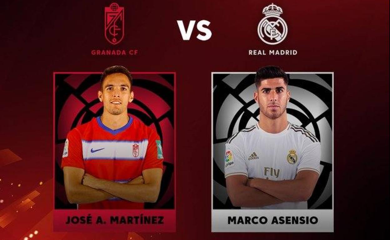 Cartel del duelo entre José Antonio Martínez y Marco Asensio. 