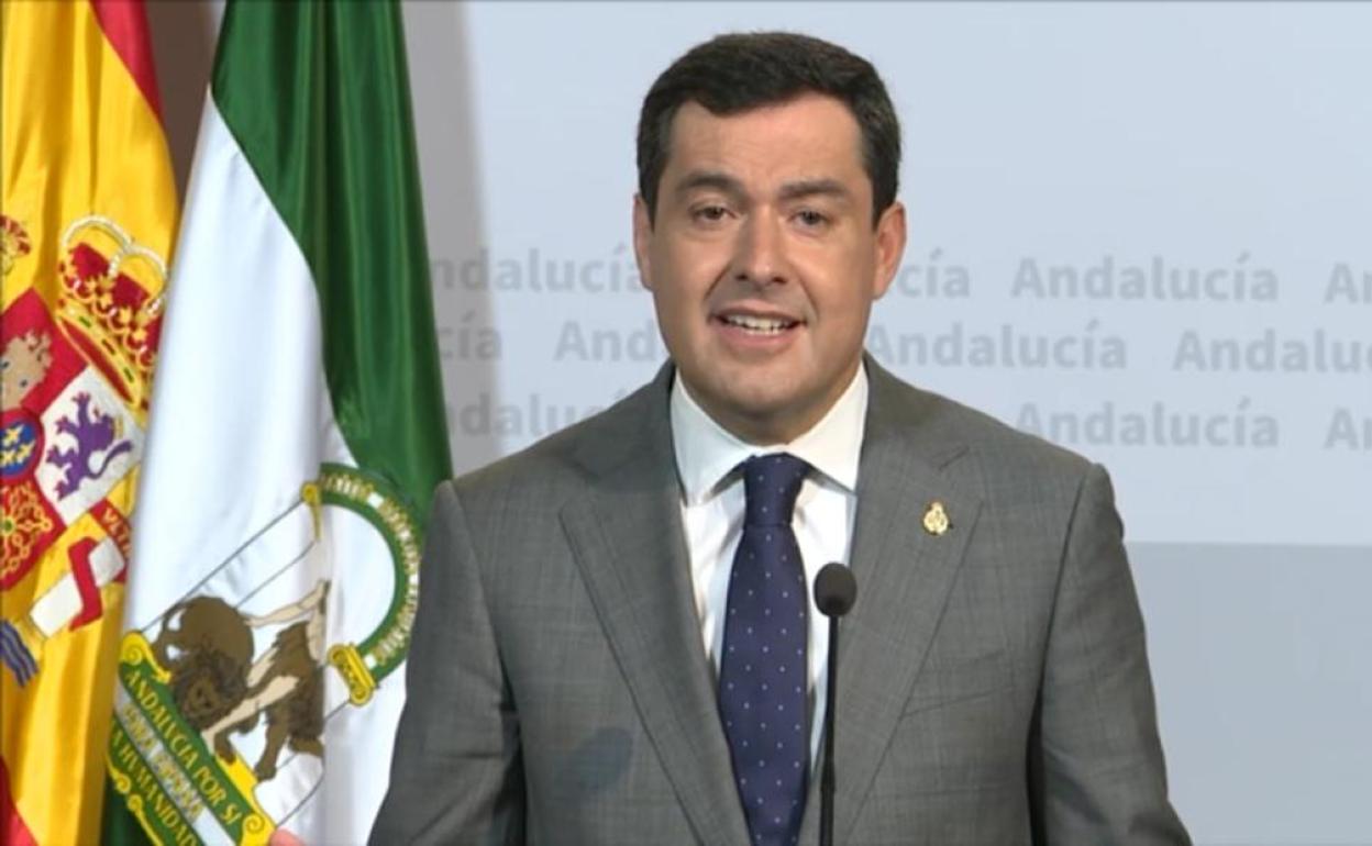 El presidente de la Junta de Andalucía, Juanma Moreno. 
