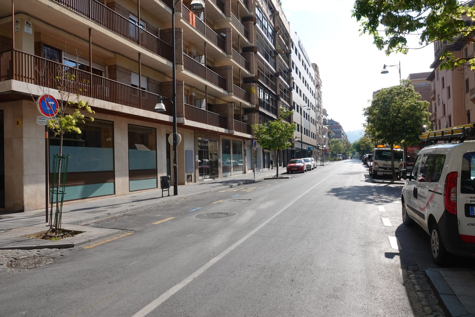 El que estaba destinado a ser el gran fin de semana de la Semana Santa para las calles de Granada ha quedado en vías grises y vacías, solamente adornadas por el color de los mensajes de ánimo presentes en los balcones