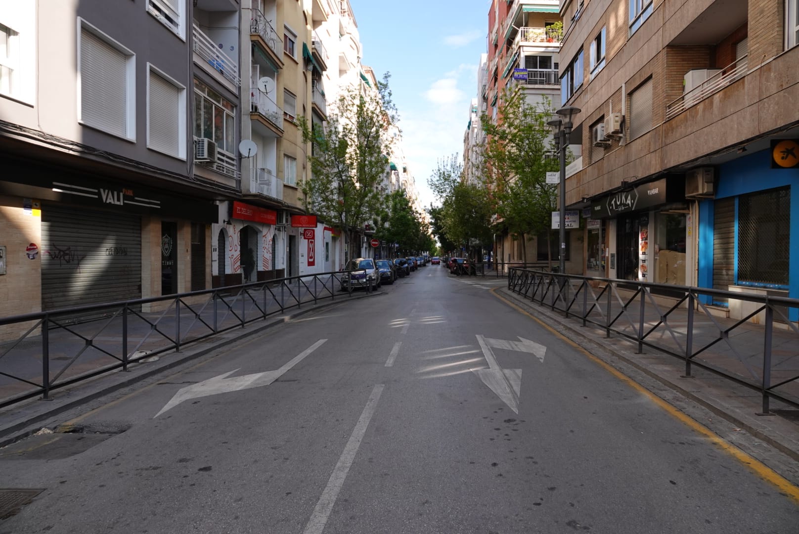 El que estaba destinado a ser el gran fin de semana de la Semana Santa para las calles de Granada ha quedado en vías grises y vacías, solamente adornadas por el color de los mensajes de ánimo presentes en los balcones