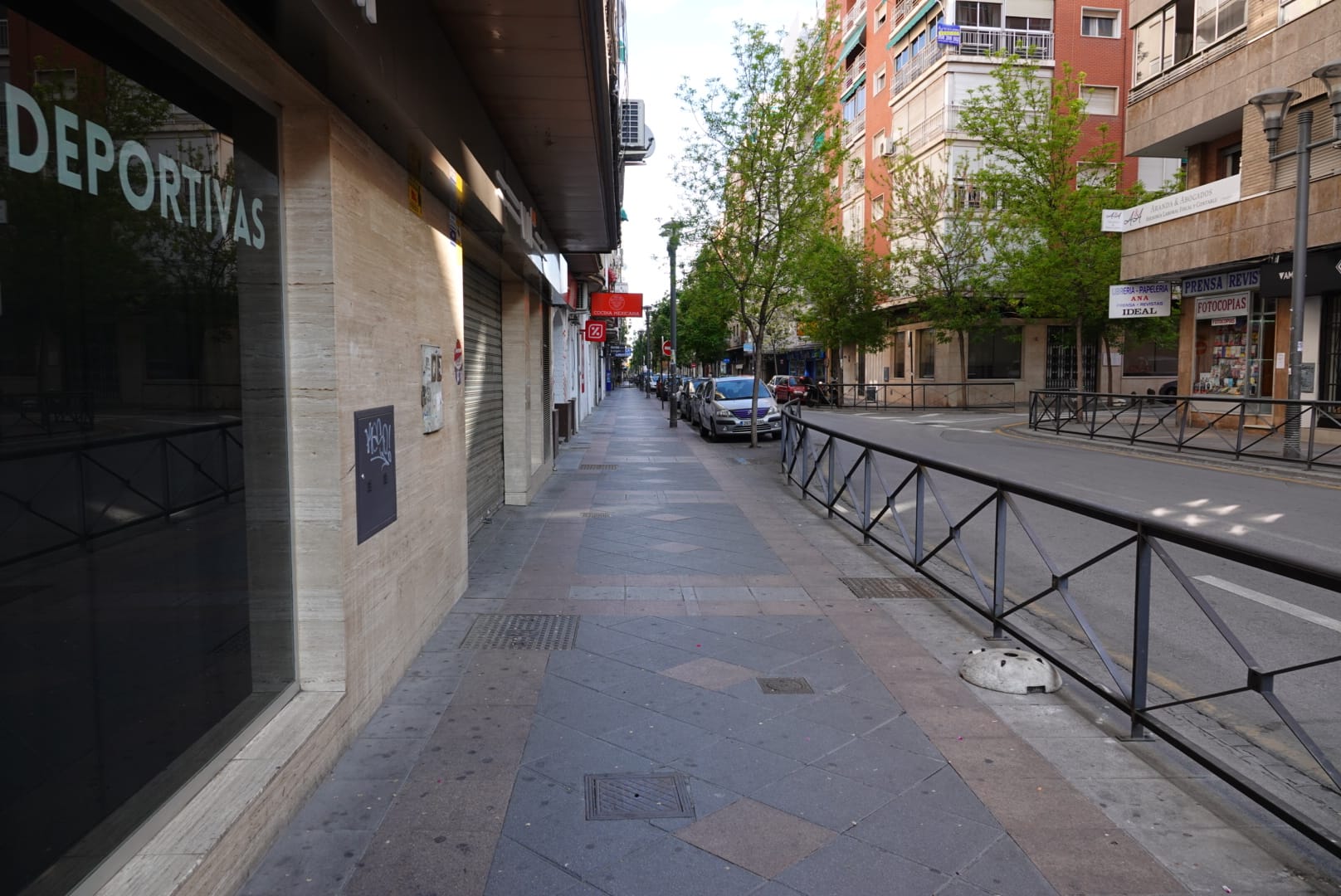 El que estaba destinado a ser el gran fin de semana de la Semana Santa para las calles de Granada ha quedado en vías grises y vacías, solamente adornadas por el color de los mensajes de ánimo presentes en los balcones