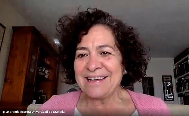 Pilar Aranda, rectora de la UGR, en la entrevista. 