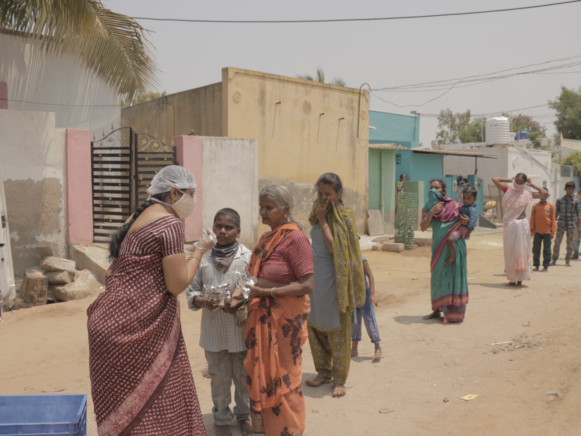 Programa de emergencia de la Fundación Vicente Ferrer contra la pandemia en India.