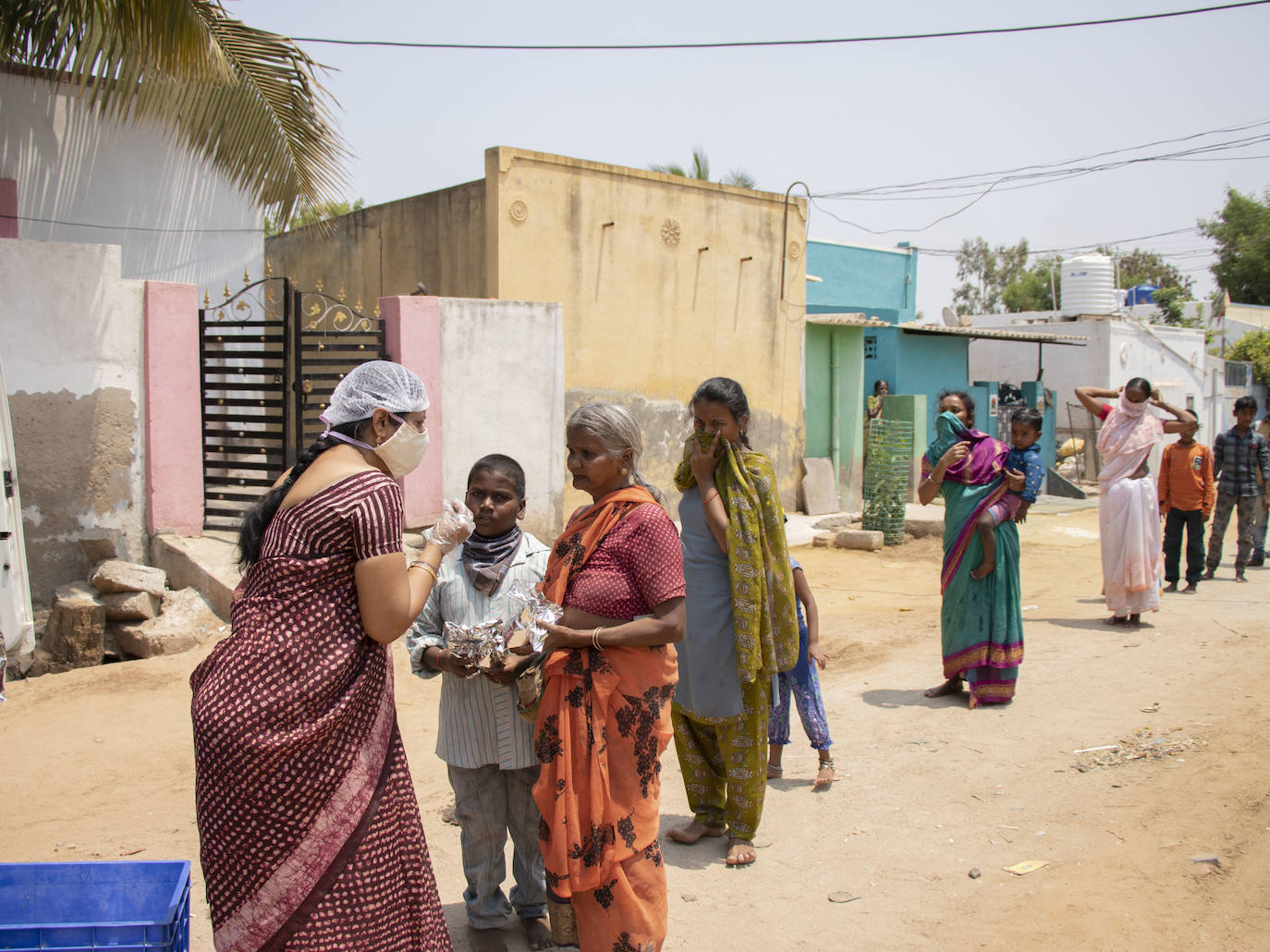 Programa de emergencia de la Fundación Vicente Ferrer contra la pandemia en India.