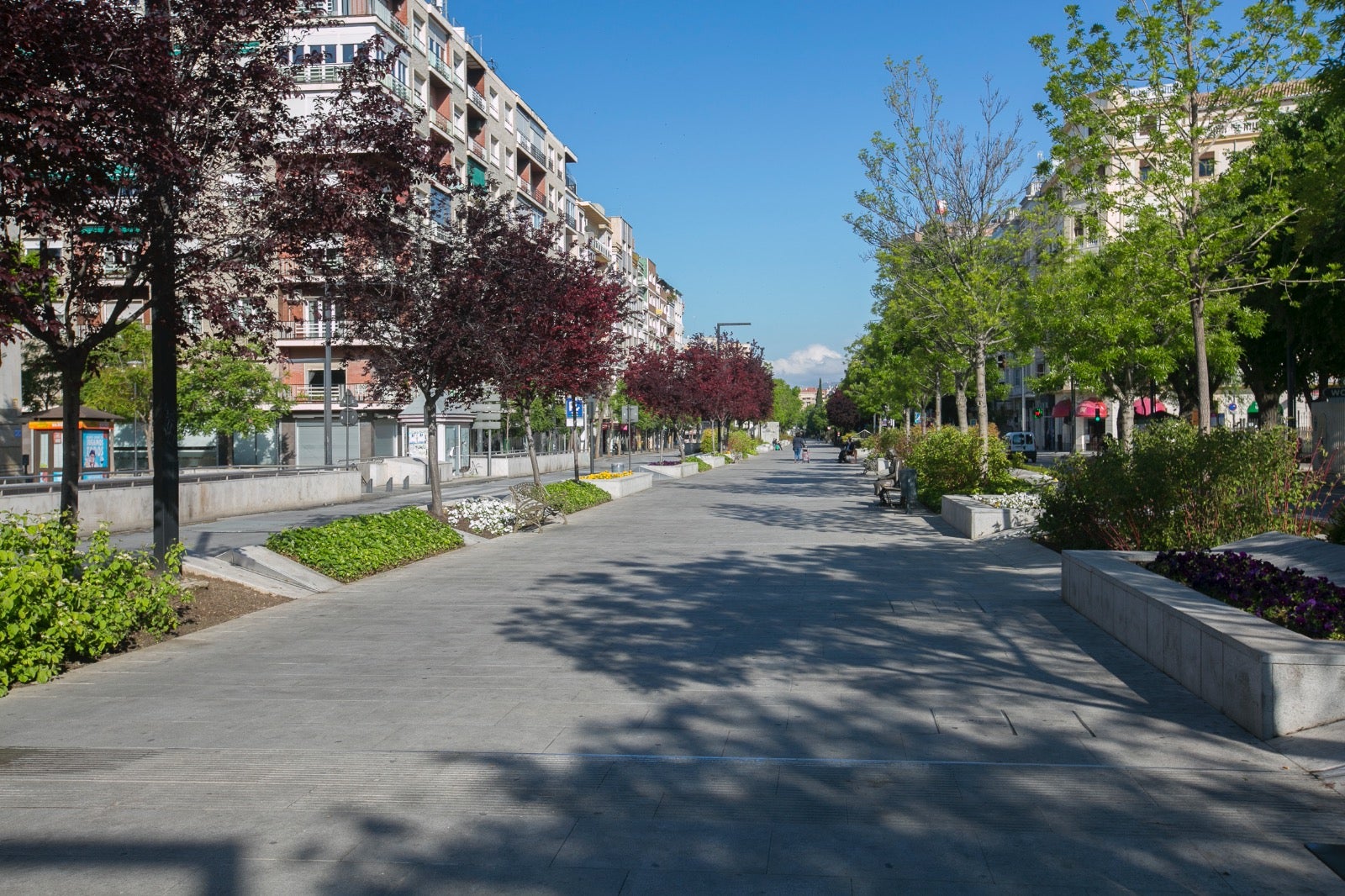 Este miércoles de cuarentena los granadinos tratan de hacer vida normal en una ciudad desértica