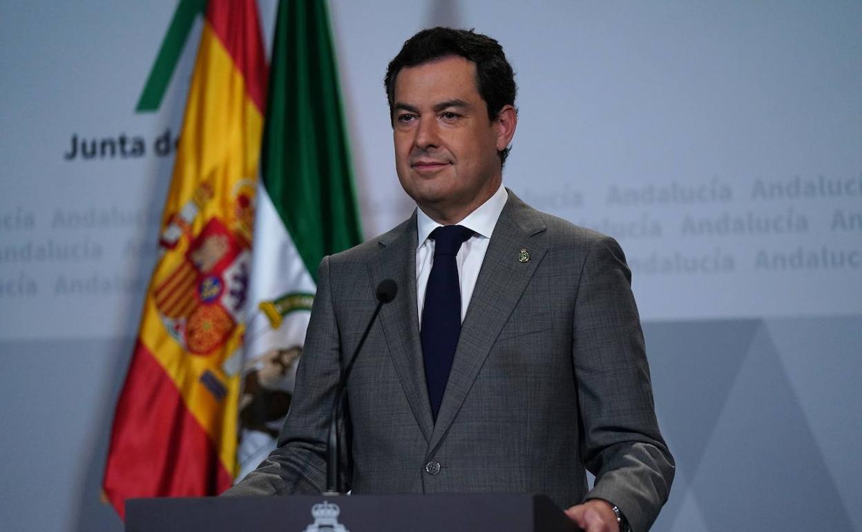 Juanma Moreno, en una comparecencia el pasado día 4. 