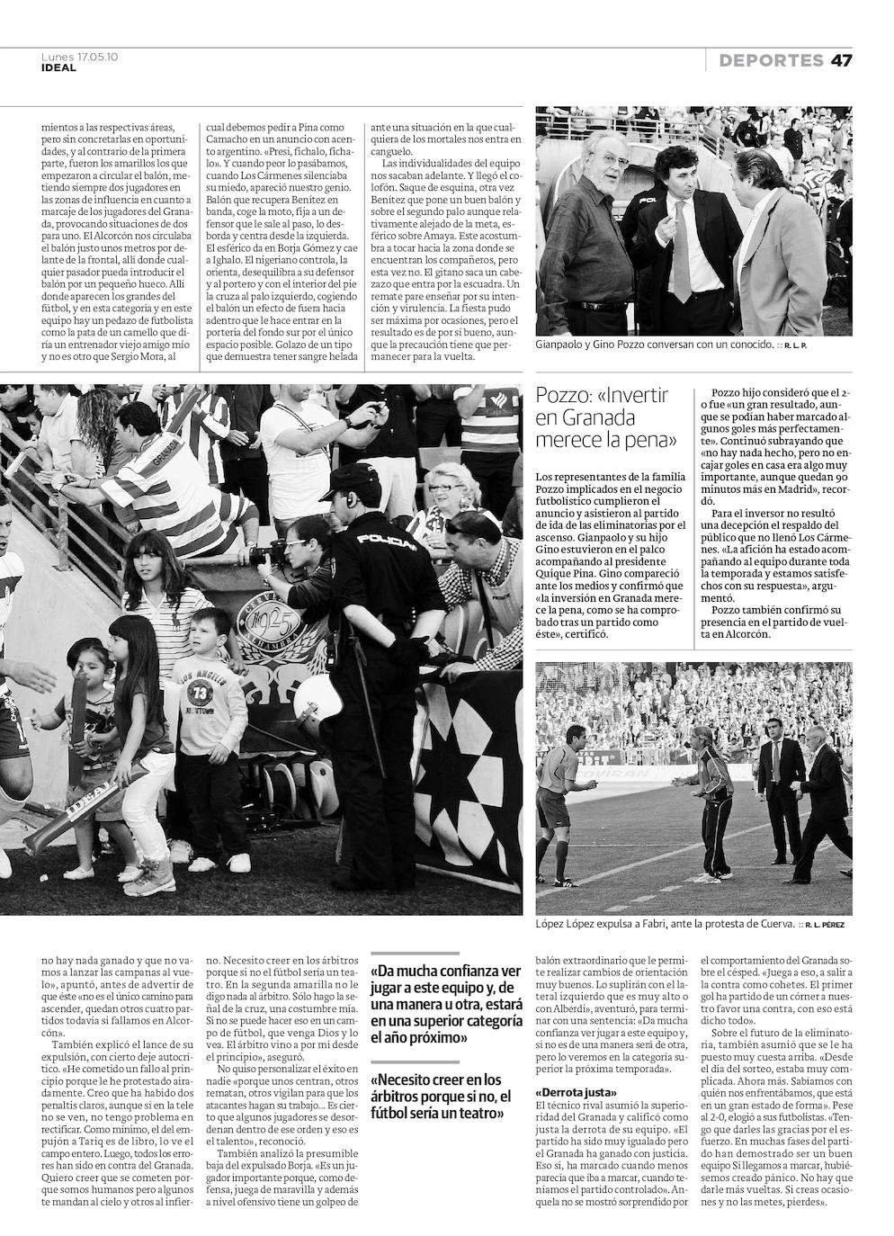 Diez años pasan del arranque del cruce ante el Alcorcón que devolvió al Granada al fútbol profesional