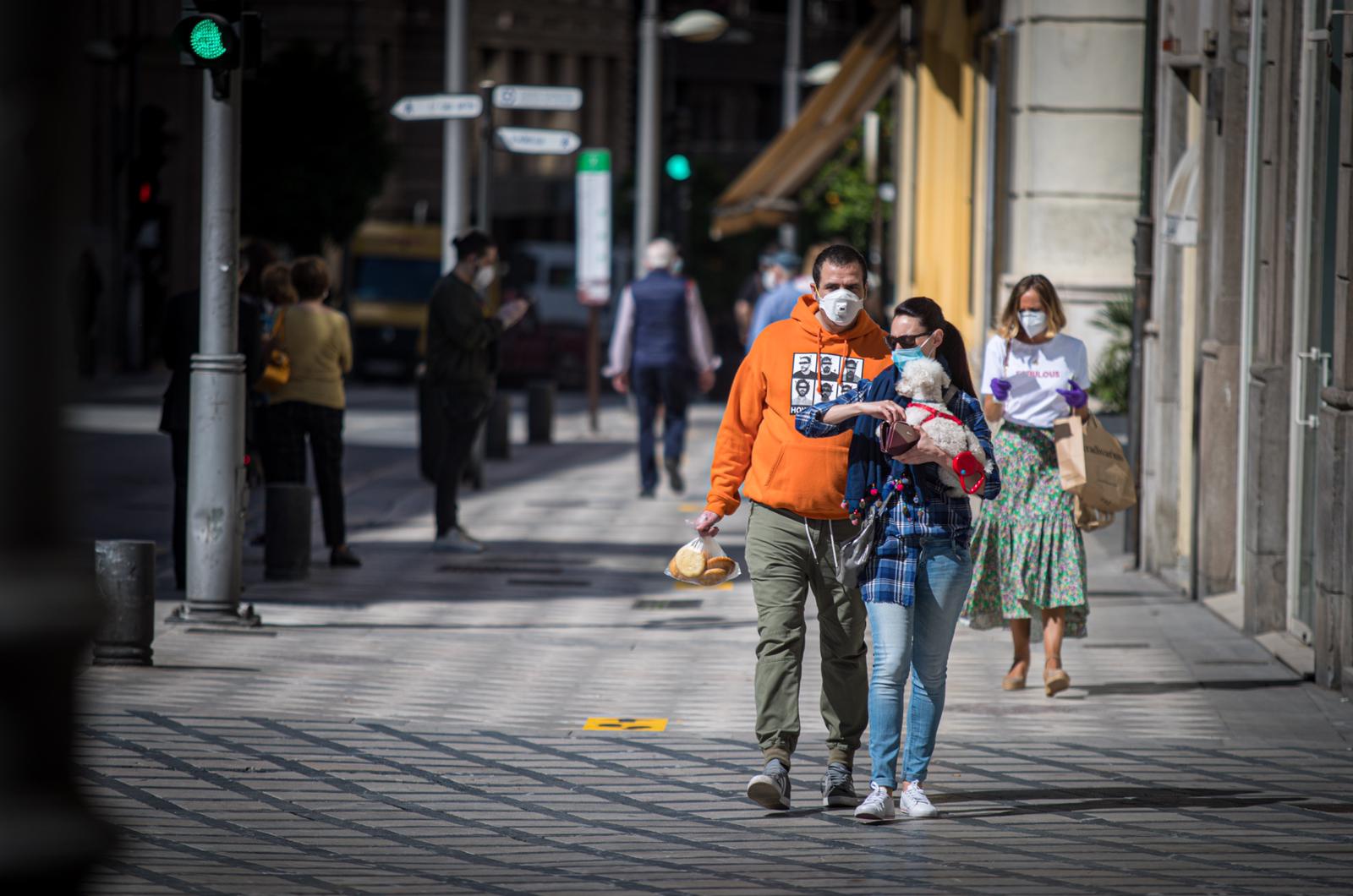 Así respiran las vías de la capittal en la segunda jornada de la nueva etapa de la desescalada.