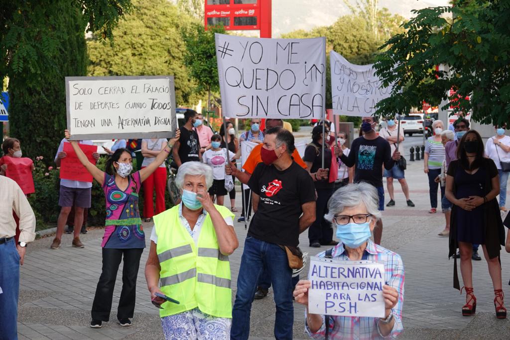 Protesta a las puertas del Palacio de Deportes