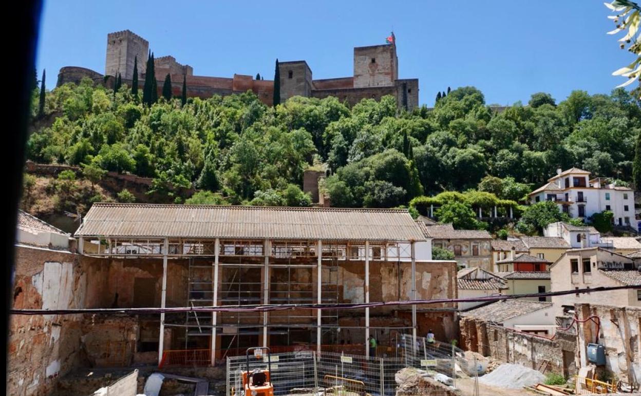 Los trabajos de recuperación del Maristán se han retomado este miércoles. 