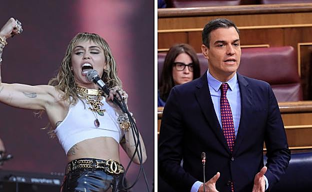 Miley Cyrus pide cayuda a Pedro Sánchez para luchar contra el coronavirus y el racismo