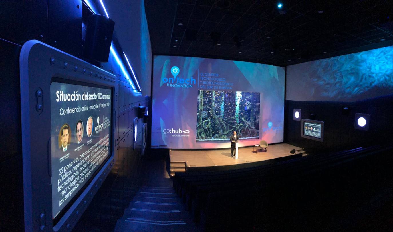 Imagen de la retransmisión de la jornada del sector TIC. 