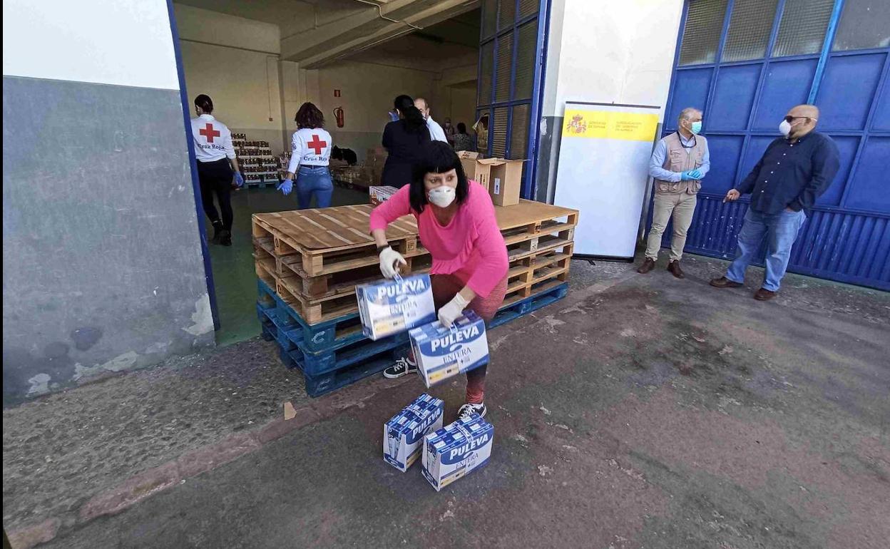 Reparto de 900 toneladas de comida en la primera fase del plan de ayuda alimentaria en Almería