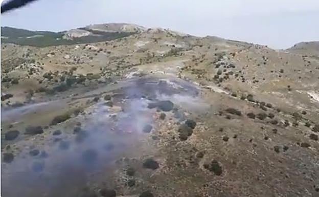 Controlado el incendio forestal de Gor, cuyo origen pudo ser un rayo