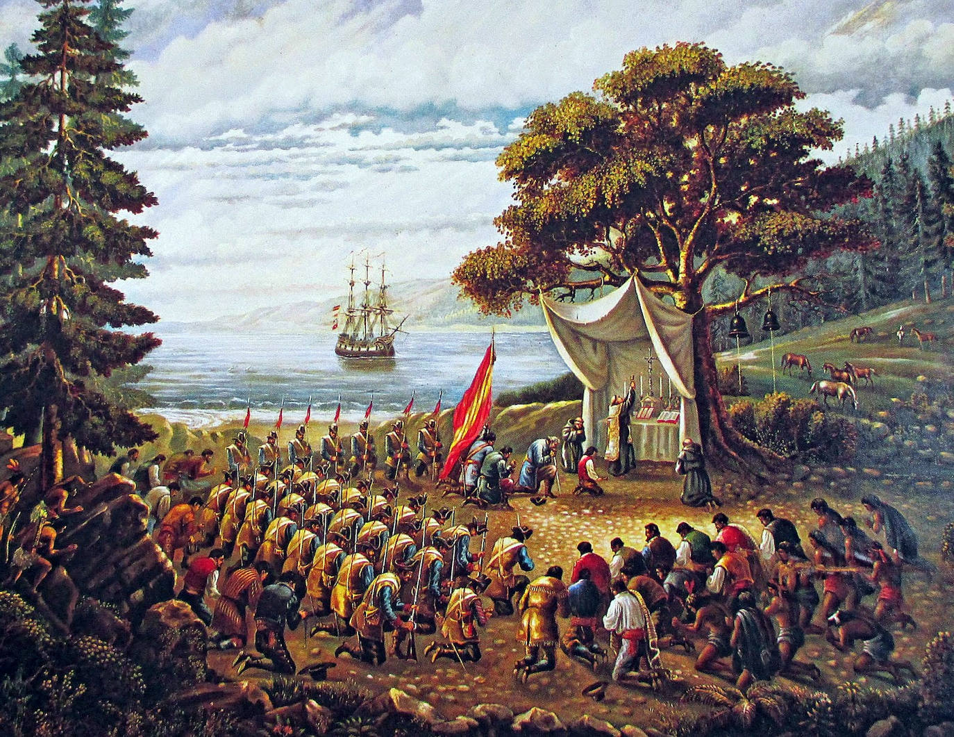 Fray Junípero en Monterrey-Leon Troussett.