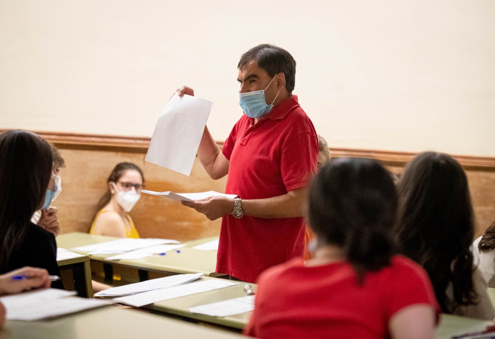 Distancia de seguridad y mascarillas en los exámenes de Selectivdad