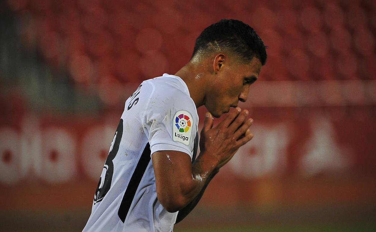 Darwin Machís se lamenta durante el partido en Mallorca. 