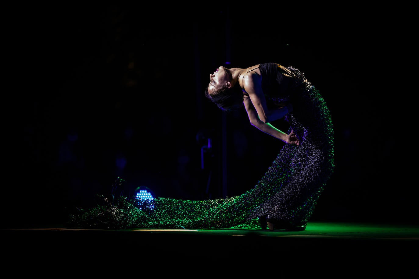 Vanesa Aibar ayer en un momento de su intimista actuación.