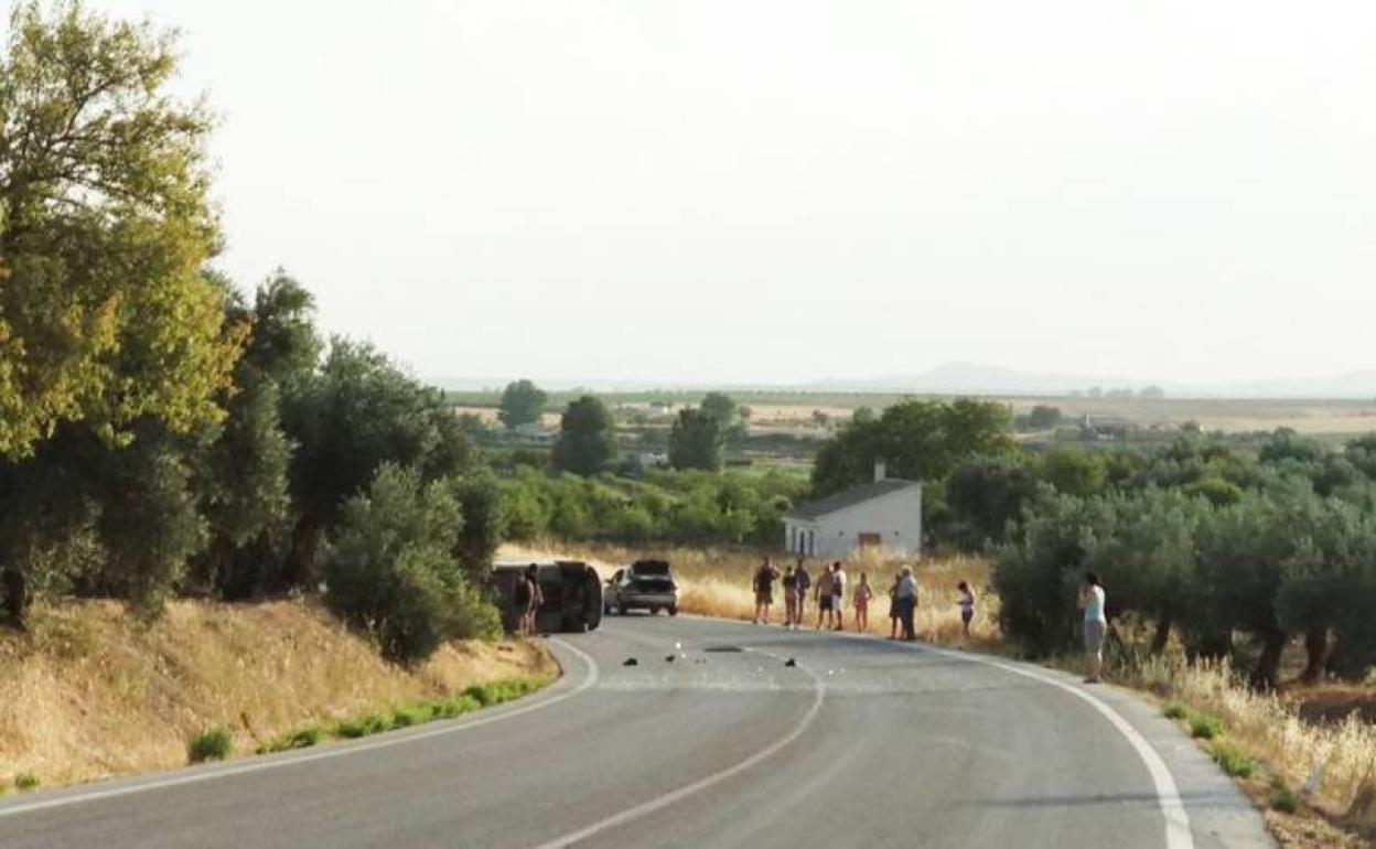 Accidente mortal en Huérscar de un repartidor este lunes.